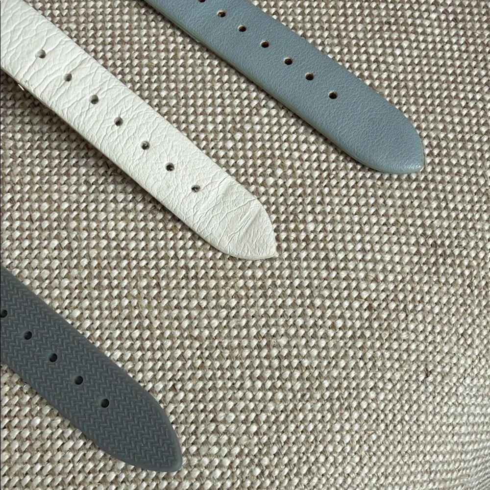 Vintage Rose Gold Watches with Gray and White Leather Straps